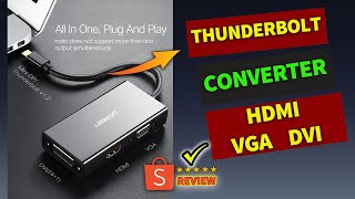 Ugreen 3in 1 Mini DP Thunderbolt 2 to HDMI VGA DVI Product Review shopee [upl. by Ivanna]