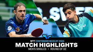 Ovidiu Ionescu vs Benyamin Faraji  MS R32  WTT Contender Muscat 2024 [upl. by Selokcin]