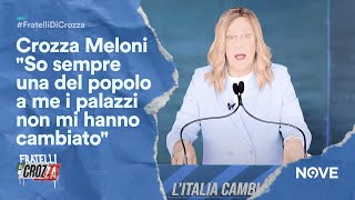 Crozza Meloni quotSo sempre una del popolo a me i palazzi non mi hanno cambiatoquot  Fratelli di Crozza [upl. by Ahscrop]