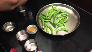 Srirangam RadhuGreen Chilli Pickle [upl. by Aicilaanna470]