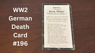 WW2 German Death Card 196 [upl. by Repooc422]