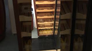 Solid Wooden Climate Controlled Cigar Humidor [upl. by Ecinuahs]