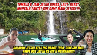 BALAPAN JETSKI KELILING DANAU TOBA AMPE GUE JATUH KE AIR  NGERRRIIIII [upl. by Lamag242]