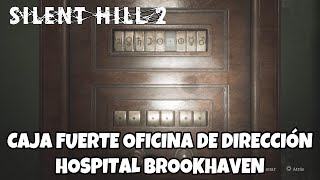 COMBINACION CAJA FUERTE DEL HOSPITAL  SILENT HILL 2 REMAKE [upl. by Aidnac]