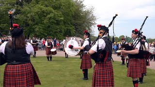 Dufftown amp District Pipe Band playing Killiecrankie set during 2022 Gordon Castle Highland Games [upl. by Halilahk]