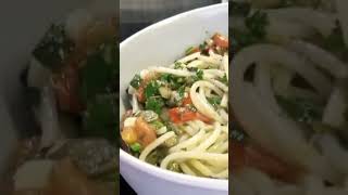 Spaghetti with tomatoes capers and mint onepanwonder delicious midweekmeals [upl. by Alaik]