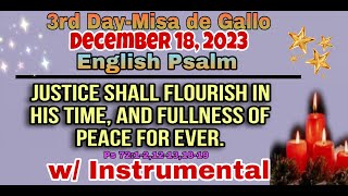 DECEMBER 18 2023  ENGLISH PSALM  3rd DAY  MISA DE GALLO [upl. by Iret812]