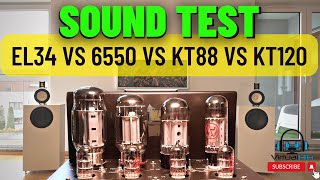 EL34 6550 KT88 KT120 Which Tube Sound Best SOUND DEMO with QUALIO IQ Open Baffle speakers [upl. by Beall]