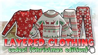 aesthetic layered clothing codes for bloxburg Christmas pajamas [upl. by Broderick]