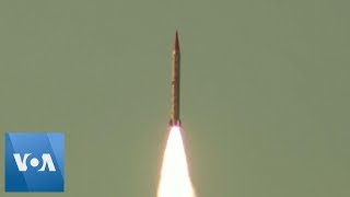 Pakistan Tests NuclearCapable Ballistic Missile [upl. by Namaan]