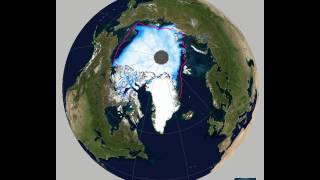 Arctic September sea ice concentration 1979 to 2016 [upl. by Seleta]