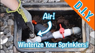 How To Winterize Your Sprinklers Sprinkler Blow Out With Air [upl. by Nadruoj]