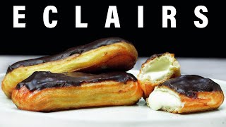 Eclairs Recipe  The perfect And Easy Éclair  Crème Patissiere [upl. by Harima]