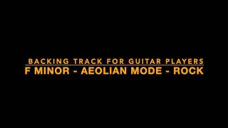 F Minor Aeolian Mode Guitar Backing Track Jam Practice for Guitar Rock [upl. by Hilliard649]