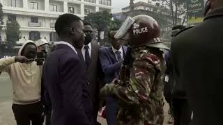 Kenya police use tear gas to disperse protesters in Nairobi [upl. by Adialeda]