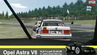 rFactor VLN 2005 NLC  Opel Astra DTM [upl. by Redwine453]