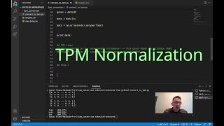 TPM Normalization of RNAseq Data Python [upl. by Rina]