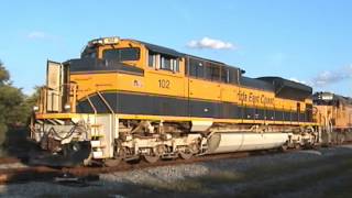 FEC SD70M2 102 start idle and rev [upl. by Aicilav132]