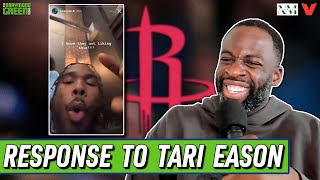 Draymond Green RESPONDS to Tari Eason’s Instagram story trashing Golden State Warriors [upl. by Arbba]