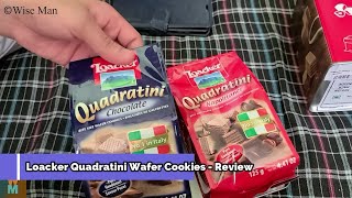 Loacker Quadratini Wafer Cookies  Review [upl. by Tal]