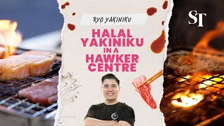 Affordable halal yakiniku with restaurantstyle service In A Hawker Centre [upl. by Kinchen]