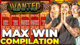 THE CRAZIEST WANTED DEAD OR A WILD MAX WIN COMPILATION EVER [upl. by Kippy964]