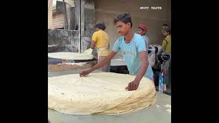 Biggest Manda Roti Making  Ulta Tawa Roti  Street Roll amp Samosa Patti Making  Rumali Matka Roti [upl. by Rosenthal]