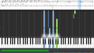 Amélie Poulain  Comptine d un autre été Synthesia Tutorial Midi [upl. by Ardnod]