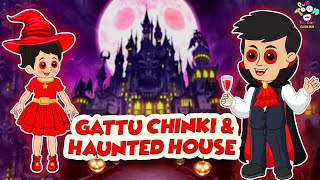 Gattu Chinki amp Haunted House  Halloween Special  English Moral Stories Animated  English Cartoon [upl. by Atteuqahs464]