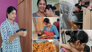 அம்மாவா மாறிட்டேன்🥰 New Home New Routine  Veg Roll for Kids  Veg Biryani  Twins vegkitchen [upl. by Coheman]