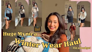 Huge MYNTRA WINTER WEAR Haul  budget picks  Ananya Dalmia [upl. by Ynad]