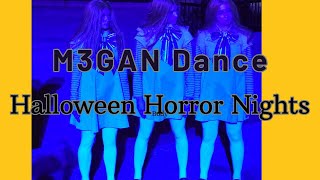 M3GAN DANCE AT HALLOWEEN HORROR NIGHTS AT NIGHT [upl. by Gapin]