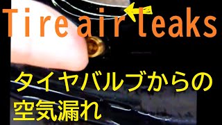 タイヤバルブからの空気漏れ Tire air leaks [upl. by Marlena]