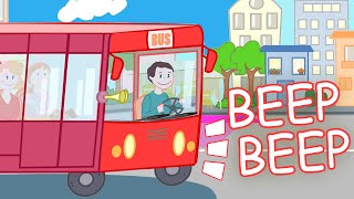 WHEELS ON THE BUS Nursery Rhyme with Lyrics [upl. by Rufford]