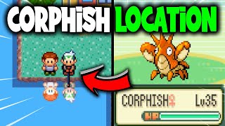 WHERE TO FIND CORPHISH ON POKEMON EMERALD [upl. by Brice]