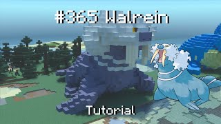 How to build a Pokémon Walrein statue in Minecraft Tutorial [upl. by Crofoot830]