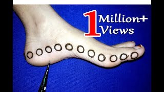 Most easy trick mehndi design for Rakhi  How to apply arabic mehndi with foot  mehndi designs [upl. by Cassilda]