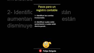 PASOS para hacer REGISTROS CONTABLES shorts contabilidad contabilidadbasica [upl. by Maloney710]