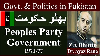 Pakistan People Party Era 197177 Govt amp Politics in Paki URDUHINDI Slides Eng Dr Ayaz Rana [upl. by Airdnax]