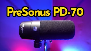 PreSonus PD70  Compare to Samson Q9U Shure Sm7B EV RE20 and more  Booth Junkie [upl. by Susan40]