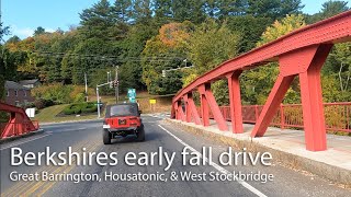 Berkshires early fall drive on back roads  Great Barrington Housatonic amp West Stockbridge [upl. by Neicul848]