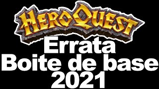 HEROQUEST  Errata boite de base  news [upl. by Rephotsirhc]