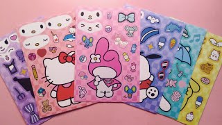 Sticker Play Decorate with sticker book sanrio my melodyhello kittykuromicinnamoroll [upl. by Ingles798]