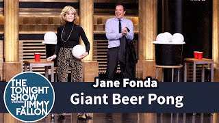 Giant Beer Pong with Jane Fonda [upl. by Silisav]