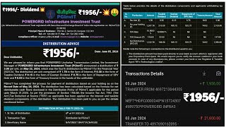 Powergrid Infrastructure Investment Trust  PGINVIT Q4 Dividend Distribution Payment  Share Market [upl. by Sardse]