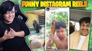 JUNIOR REACTS TO FUNNIEST INSTAGRAM REELS EVER 🤣 Ft HARAAMI RohitGurungJeremy KattaRajaa [upl. by Daune]