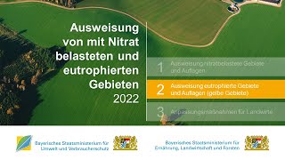 Ausweisung eutrophierter Gebiete und Auflagen gelbe Gebiete 2022 [upl. by Arrekahs]