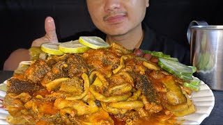 ASMR EATING SPICY MUTTON BOTI WITH RAJMA CURRY AND RICE GOAT INTESTINE  MUKBANG [upl. by Nezam]