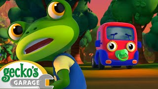 A Scary Camping Trip  Geckos Garage Halloween Cartoons  Moonbug Halloween for Kids [upl. by Anitnamaid826]