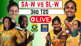 SA W Vs SL W Highlight Live  3rd T20  South Africa Women vs Sri Lanka Women [upl. by Negroj]